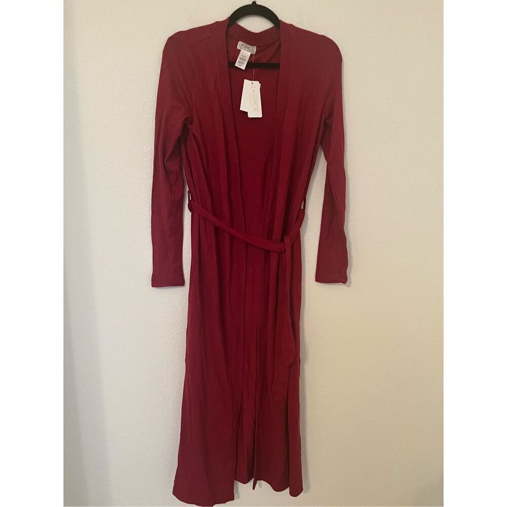 NWT L*Space Womens Sweater Audrey Duster Cabernet - Picture 2 of 7